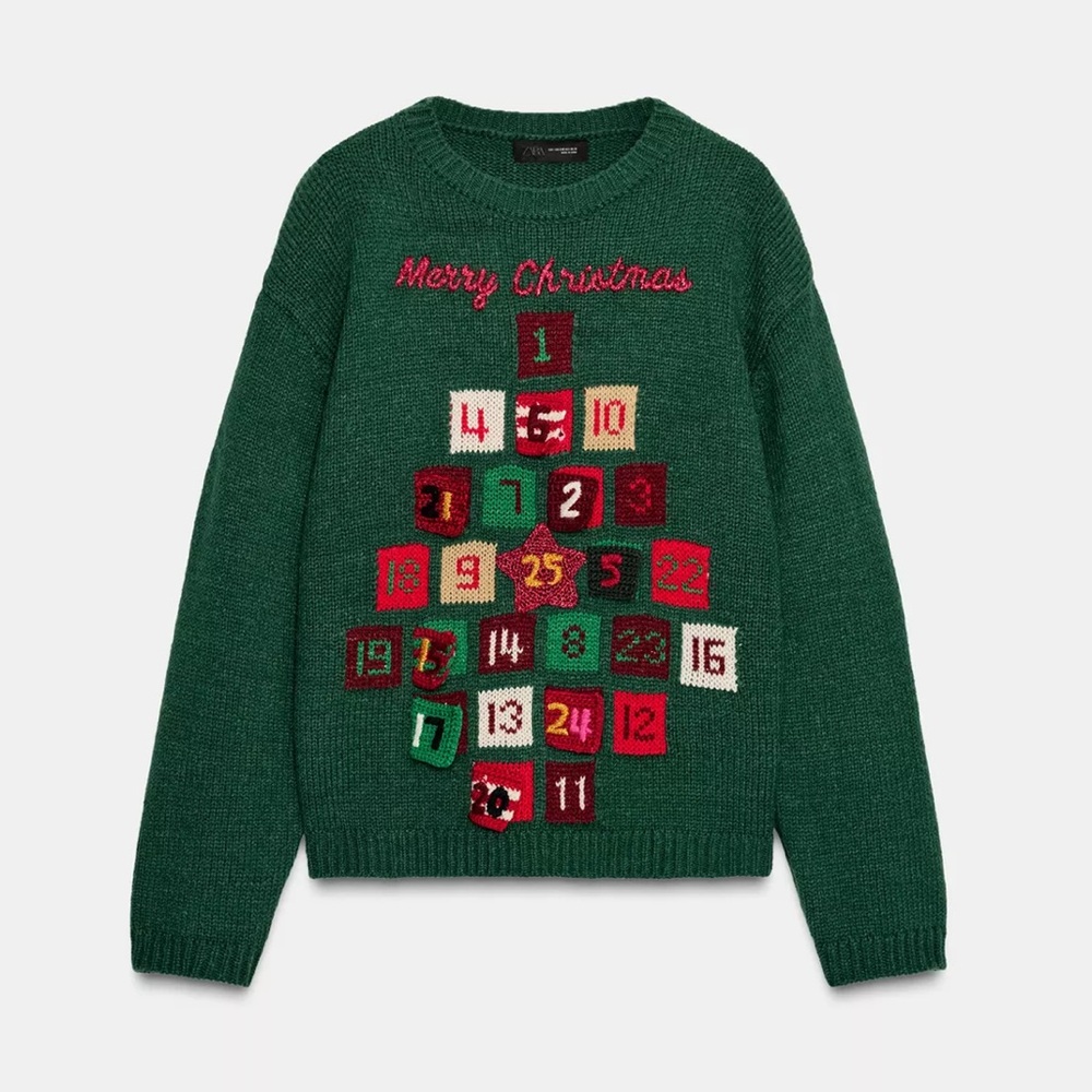 Zara ADVENT CALENDAR CHRISTMAS KNIT JUMPER